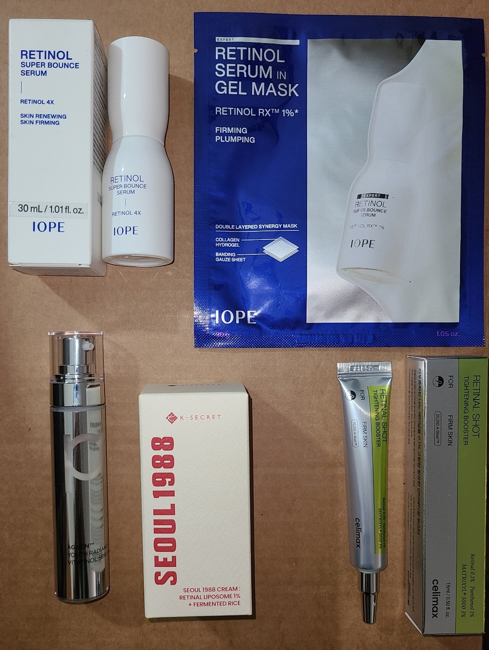 KOREAN RETINOL SET- IOPE, Primera Vitatinol, CELIMAX Retinal, SEOUL 1988 Sephora